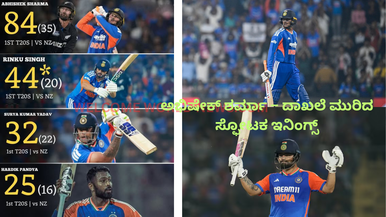 ಅಭಿಷೇಕ್ ಶರ್ಮಾ – ದಾಖಲೆ ಮುರಿದ ಸ್ಫೋಟಕ ಇನಿಂಗ್ಸ್